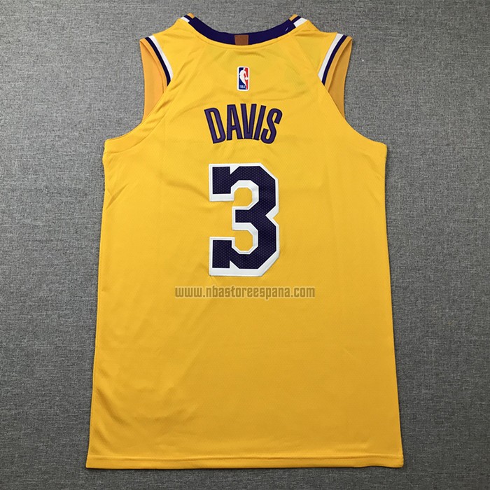 Camiseta Los Angeles Lakers Anthony Davis NO 3 Icon 2020-21 Amarillo